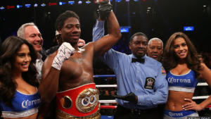 Martin with his IBF Heavyweight belt