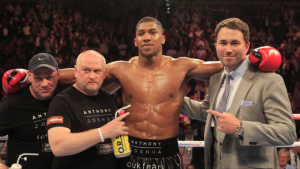 Anthony Joshua and Eddie Hearn