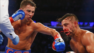 Gennady Golovkin and David Lemieux last year