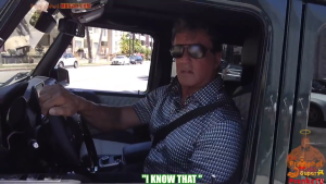 Stallone bemused by the random confrontation 