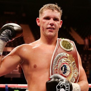 Billy Joe Saunders with his WBO world middleweight title