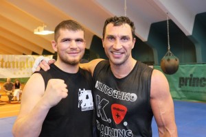 Sparring partners: Arnold Gjergjaj And Wladimir Klitschko 