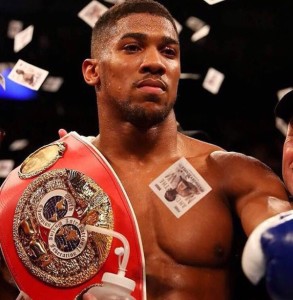 And The New! Anthony Joshua, newly crowned heavyweight champion of the world 
