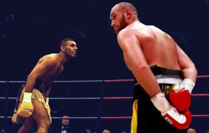 Tyson Fury said to Naz: "If you watch me, I try and do things you do but at about ten stone heavier!"
